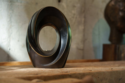 Pulvis Art Urns Exclusive Urn Cast Bronze Cremation Urn "The Passage" - Dark Patina | Exclusive Bronze Urn