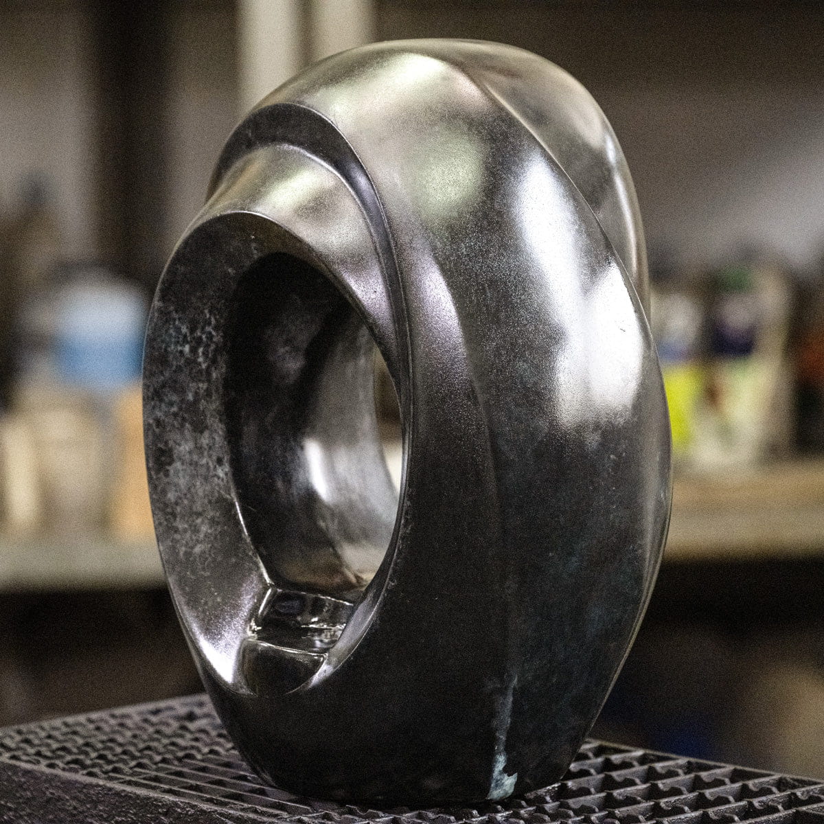 Pulvis Art Urns Exclusive Urn Cast Bronze Cremation Urn "The Passage" - Dark Patina | Exclusive Bronze Urn