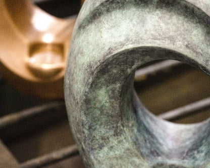 Pulvis Art Urns Exclusive Urn Cast Bronze Cremation Urn "The Passage" - Green Patina | Exclusive Bronze Urn