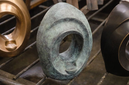 Pulvis Art Urns Exclusive Urn Cast Bronze Cremation Urn "The Passage" - Green Patina | Exclusive Bronze Urn