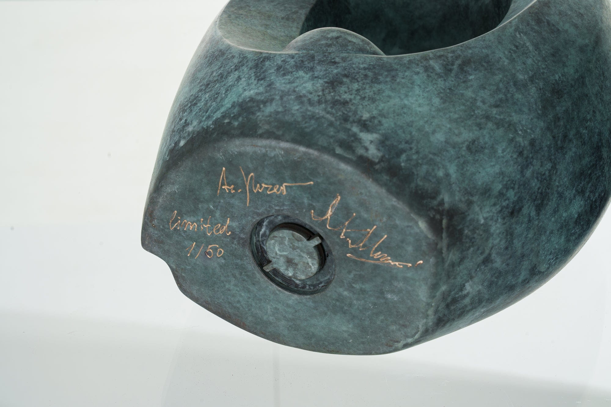 Pulvis Art Urns Exclusive Urn Cast Bronze Cremation Urn "The Passage" - Green Patina | Exclusive Bronze Urn