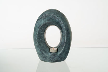 Pulvis Art Urns Exclusive Urn Cast Bronze Cremation Urn "The Passage" - Green Patina | Exclusive Bronze Urn