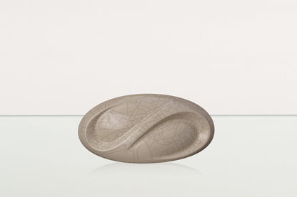 Hand Decorated Eternity Keepsake "Feathers" - Ceramic Keepsake Urn - Pulvis Art Urns