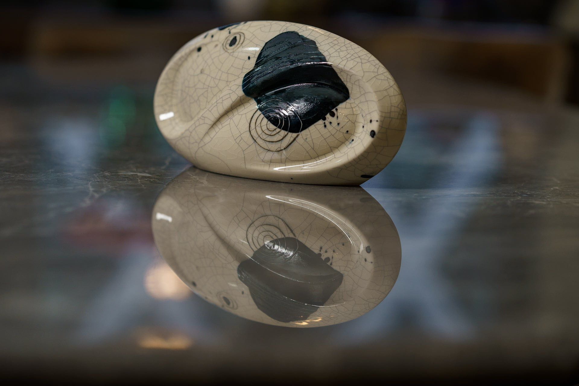 Hand Decorated Eternity Keepsake "Galaxy" - Ceramic Keepsake Urn - Pulvis Art Urns