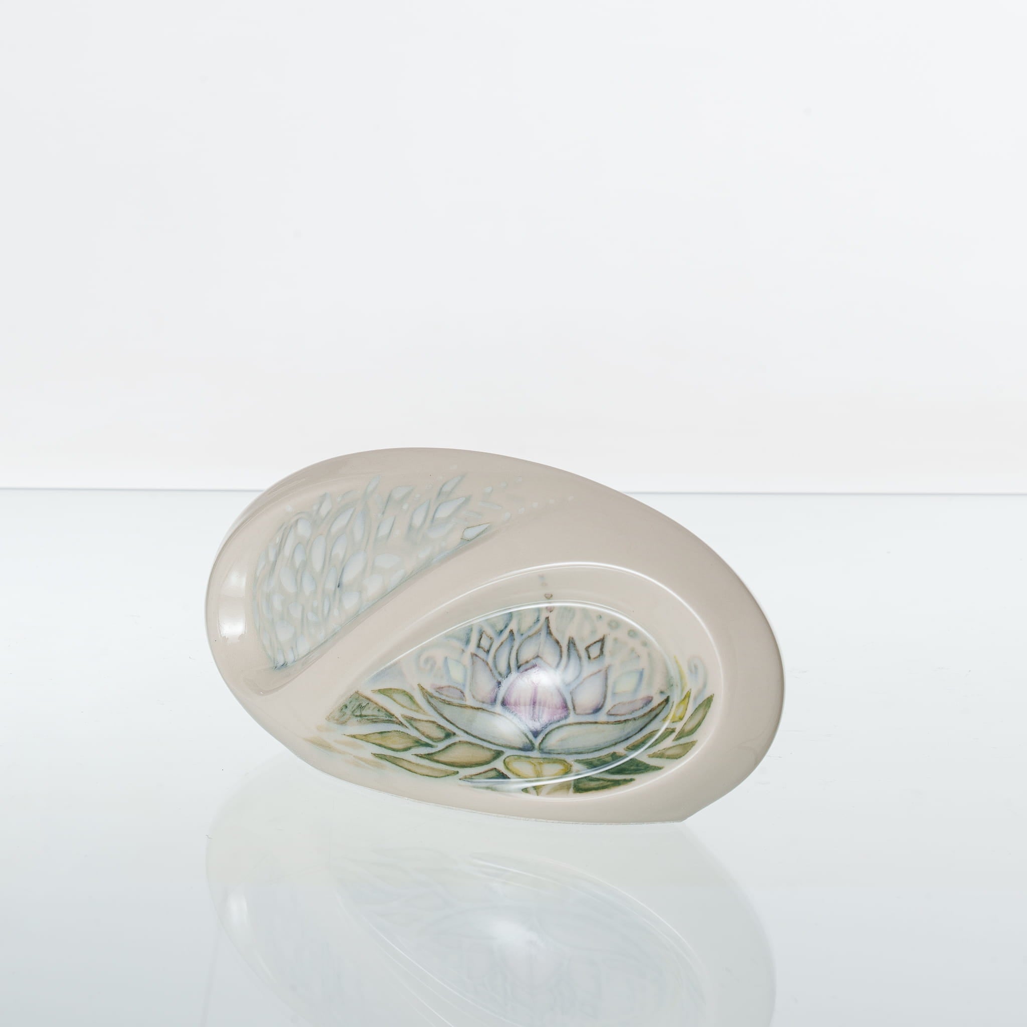 Pulvis Art Urns Exclusive Urn Hand Decorated Eternity Keepsake "Lotus" - Ceramic Keepsake Urn