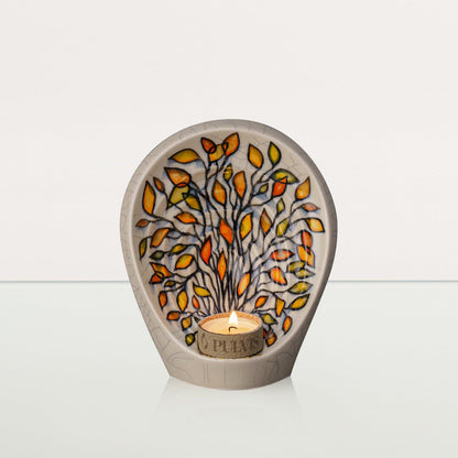 Hand Decorated Keepsake "Guardian - Autumn" - Ceramic Keepsake Urn - Pulvis Art Urns