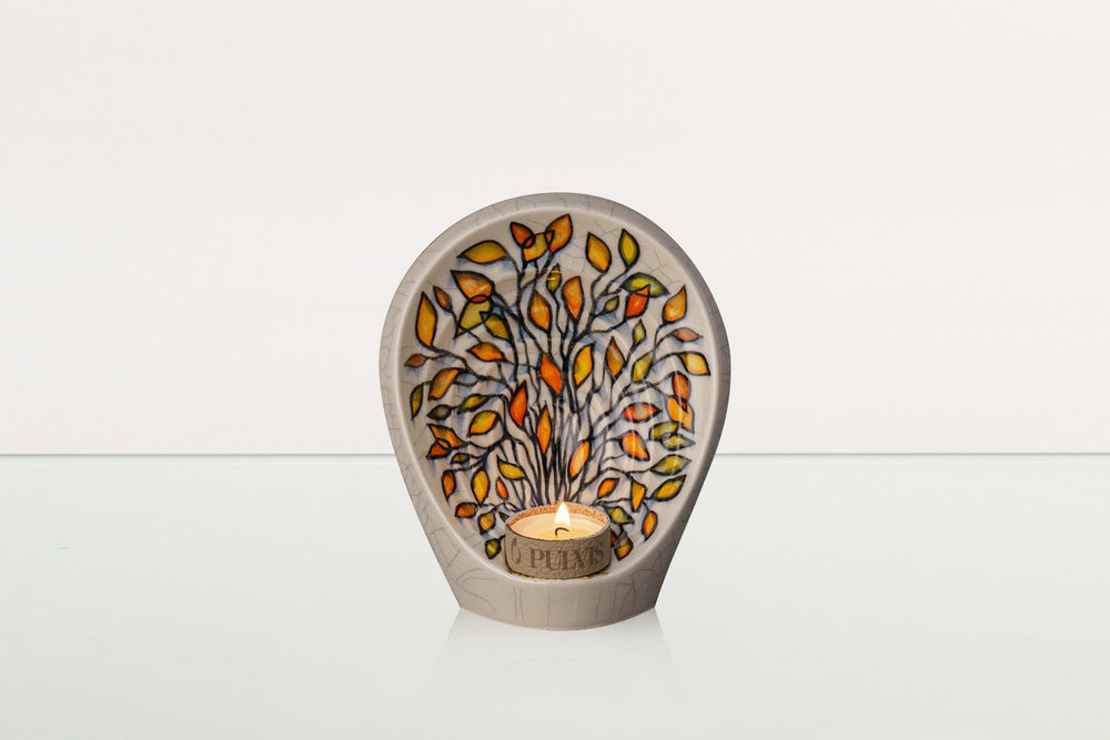 Pulvis Art Urns Exclusive Urn Hand Decorated Keepsake "Guardian - Autumn" - Ceramic Keepsake Urn