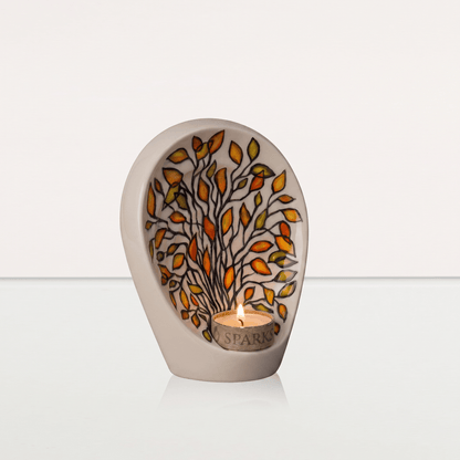 Pulvis Art Urns Exclusive Urn Hand Decorated Keepsake "Guardian - Autumn" - Ceramic Keepsake Urn