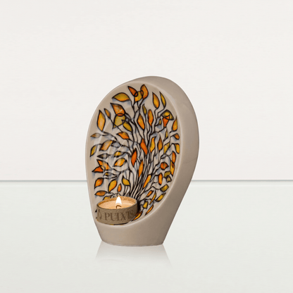 Pulvis Art Urns Exclusive Urn Hand Decorated Keepsake "Guardian - Autumn" - Ceramic Keepsake Urn
