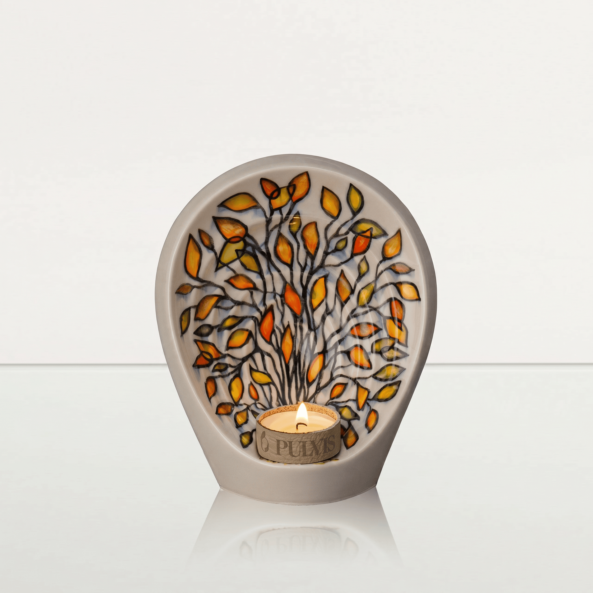Pulvis Art Urns Exclusive Urn Hand Decorated Keepsake "Guardian - Autumn" - Ceramic Keepsake Urn