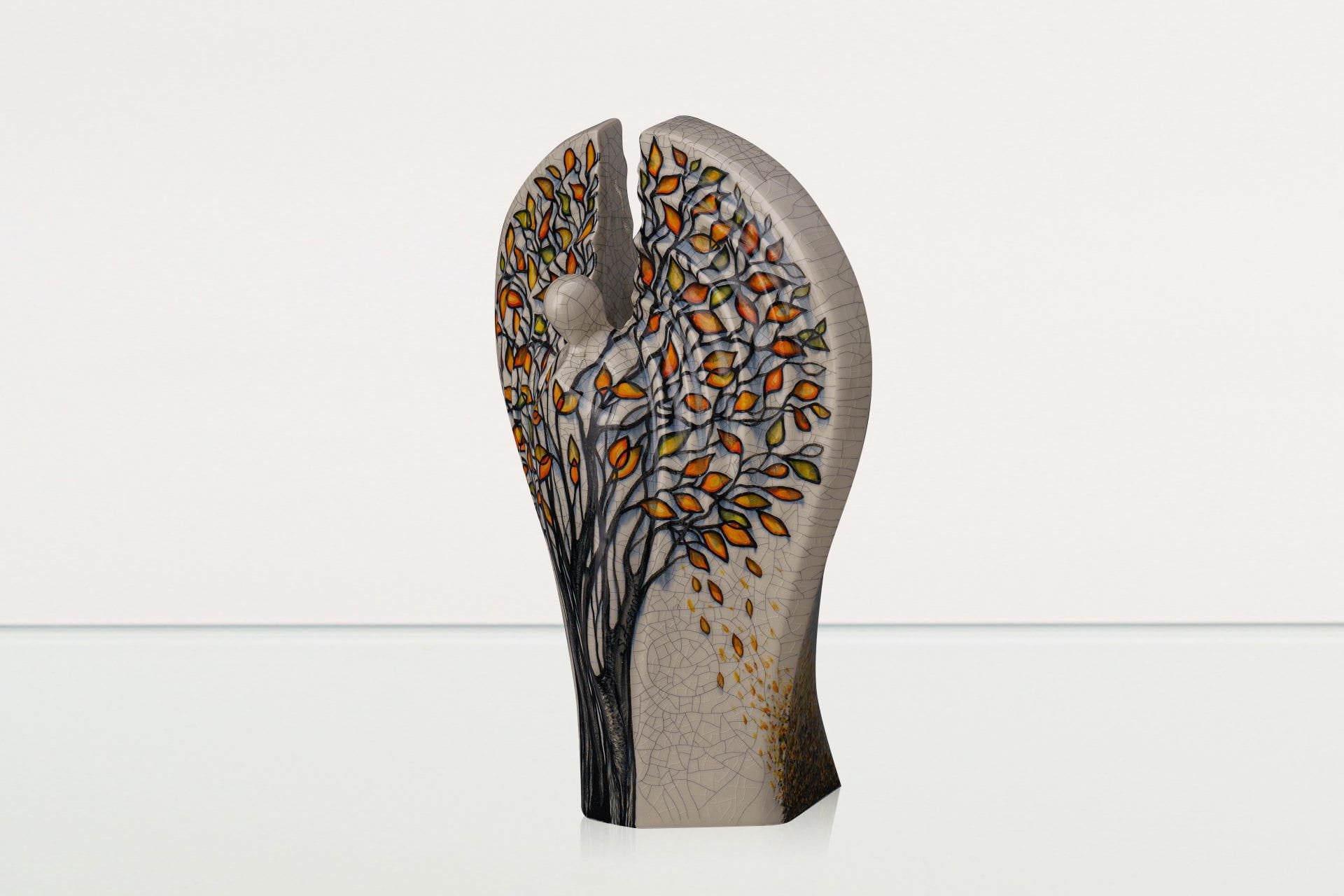 Hand Decorated Urn for Ashes "Guardian - Autumn" - Large Urn | Ceramic - Pulvis Art Urns