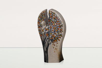 Hand Decorated Urn for Ashes "Guardian - Autumn" - Large Urn | Ceramic - Pulvis Art Urns