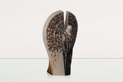 Hand Decorated Urn for Ashes "Guardian - Autumn" - Large Urn | Ceramic - Pulvis Art Urns