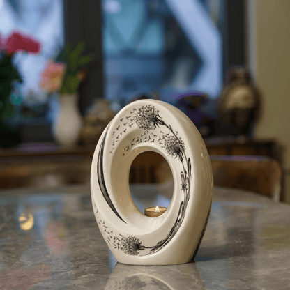 Pulvis Art Urns Exclusive Urn Hand Decorated Urn "The Passage - Birds" - Large | Ceramic Urn