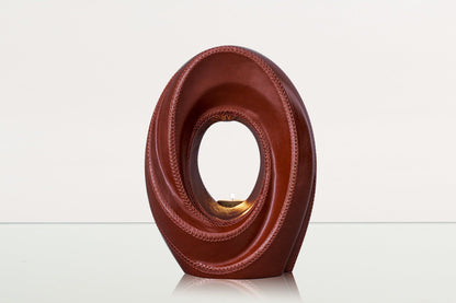 Handmade Cremation Urn for Ashes "The Passage" - Genuine Leather - Pulvis Art Urns