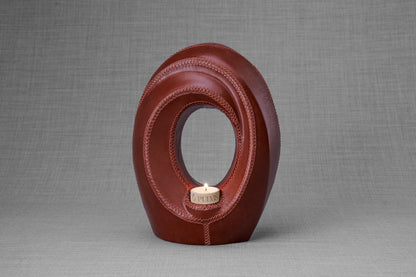 Handmade Cremation Urn for Ashes "The Passage" - Genuine Leather - Pulvis Art Urns