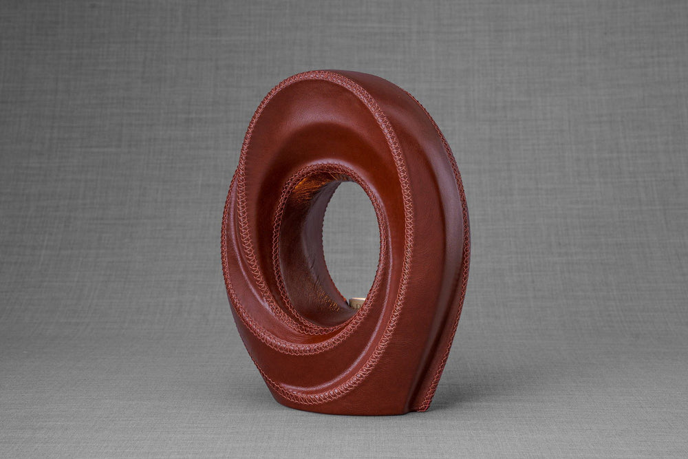 Pulvis Art Urns Exclusive Urn Handmade Cremation Urn for Ashes "The Passage" - Genuine Leather