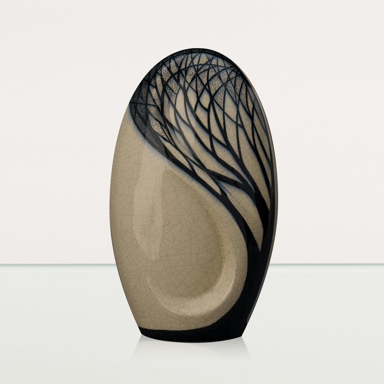 Handmade Decorated Eternity Urn "Forest" - Large | Ceramic Urn - Pulvis Art Urns