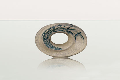 Handmade Decorated Keepsake "The Passage - Dragonflies" - Ceramic - Pulvis Art Urns