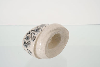 Handmade Decorated Keepsake "The Passage - Orchids" | Ceramic - Pulvis Art Urns