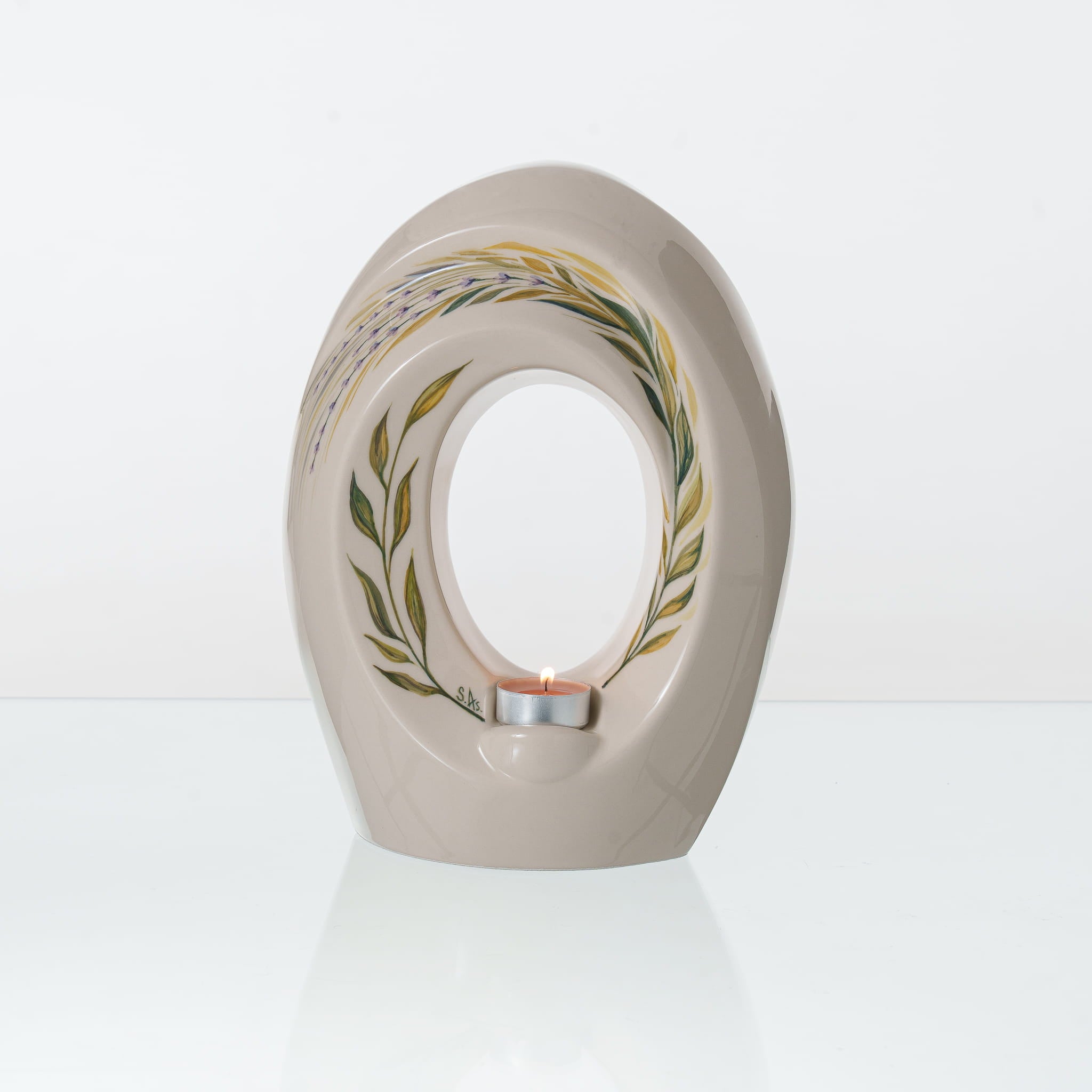 Pulvis Art Urns Exclusive Urn Handmade Decorated Urn "The Passage - Lavender" - Large | Ceramic Urn
