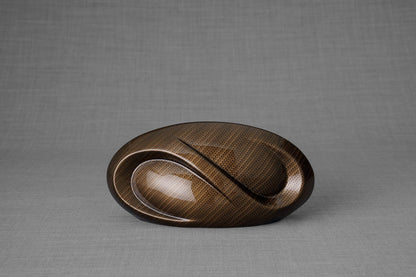 HydroGraphics Urn "Eternity - Carbon" - Keepsake | Ceramic | Hydro Dipping - Pulvis Art Urns