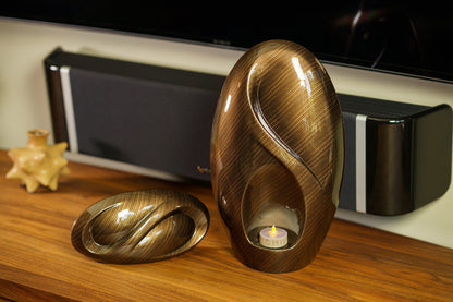 HydroGraphics Urn "Eternity - Carbon" - Large | Ceramic | Hydro Dipping - Pulvis Art Urns