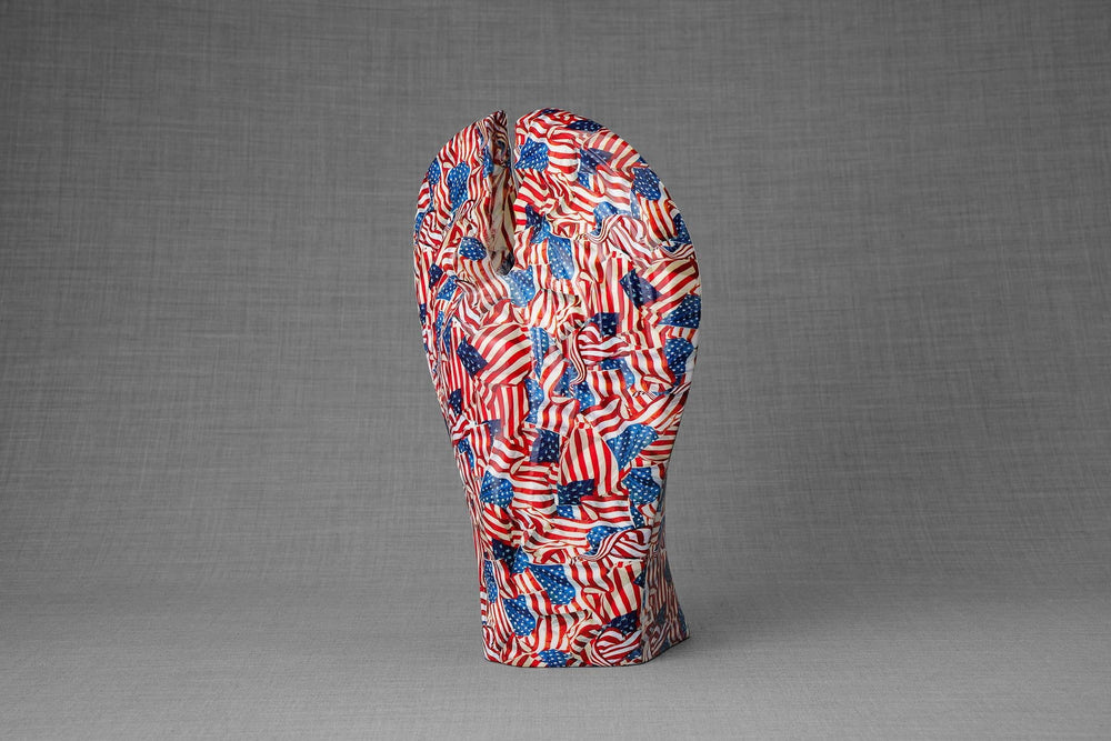 
                  
                    Pulvis Art Urns Exclusive Urn HydroGraphics Urn "Guardian - America" - Large | Ceramic | Hydro Dipping
                  
                
