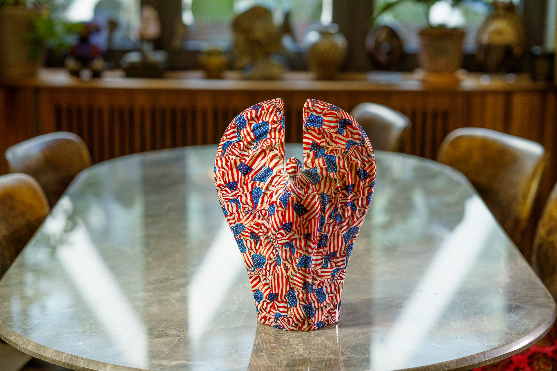 HydroGraphics Urn "Guardian - America" - Large | Ceramic | Hydro Dipping - Pulvis Art Urns