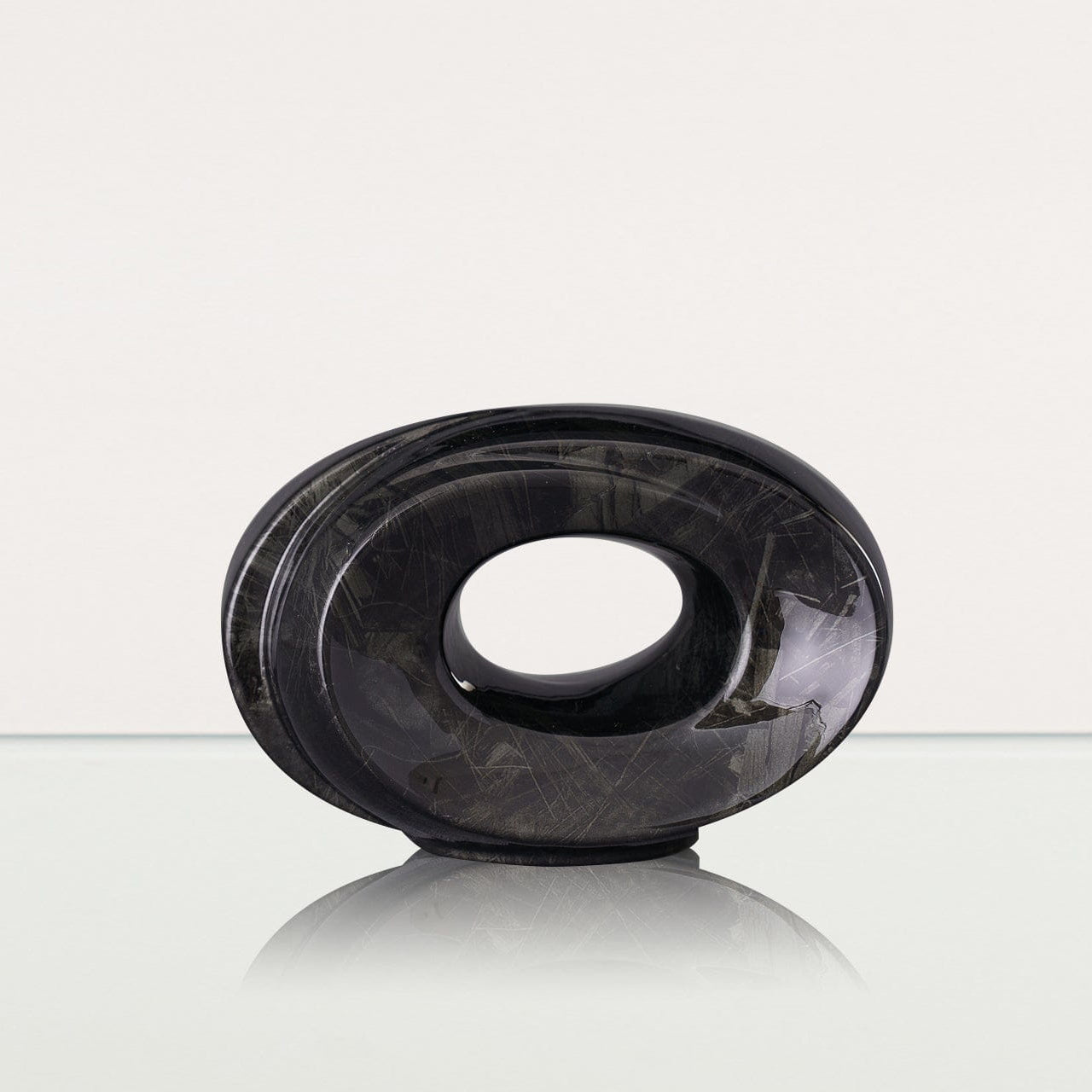 HydroGraphics Urn "The Passage - Carbon" - Keepsake | Ceramic | Hydro Dipping - Pulvis Art Urns