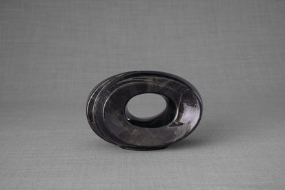 HydroGraphics Urn "The Passage - Carbon" - Keepsake | Ceramic | Hydro Dipping - Pulvis Art Urns