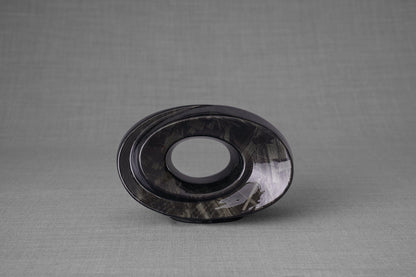 HydroGraphics Urn "The Passage - Carbon" - Keepsake | Ceramic | Hydro Dipping - Pulvis Art Urns
