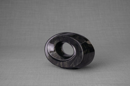 HydroGraphics Urn "The Passage - Carbon" - Keepsake | Ceramic | Hydro Dipping - Pulvis Art Urns