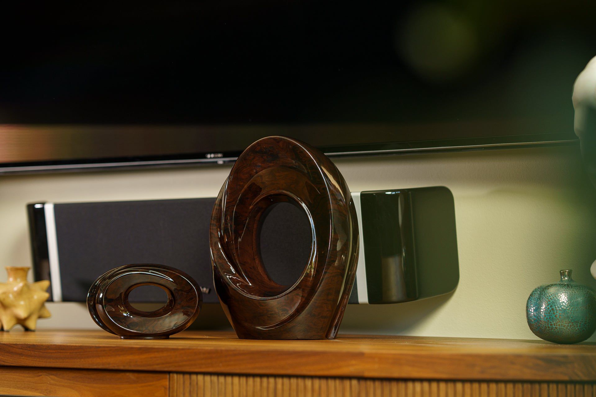 HydroGraphics Urn "The Passage - Mahagony" - Keepsake | Ceramic | Hydro Dipping - Pulvis Art Urns