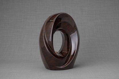 HydroGraphics Urn "The Passage - Mahagony" - Large | Ceramic | Hydro Dipping - Pulvis Art Urns