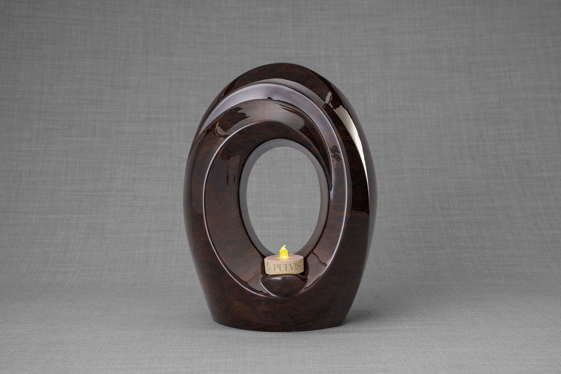 HydroGraphics Urn "The Passage - Mahagony" - Large | Ceramic | Hydro Dipping - Pulvis Art Urns