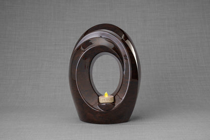 HydroGraphics Urn "The Passage - Mahagony" - Large | Ceramic | Hydro Dipping - Pulvis Art Urns