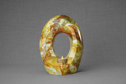 HydroGraphics Urn "The Passage - Onyx" - Large | Ceramic | Hydro Dipping - Pulvis Art Urns