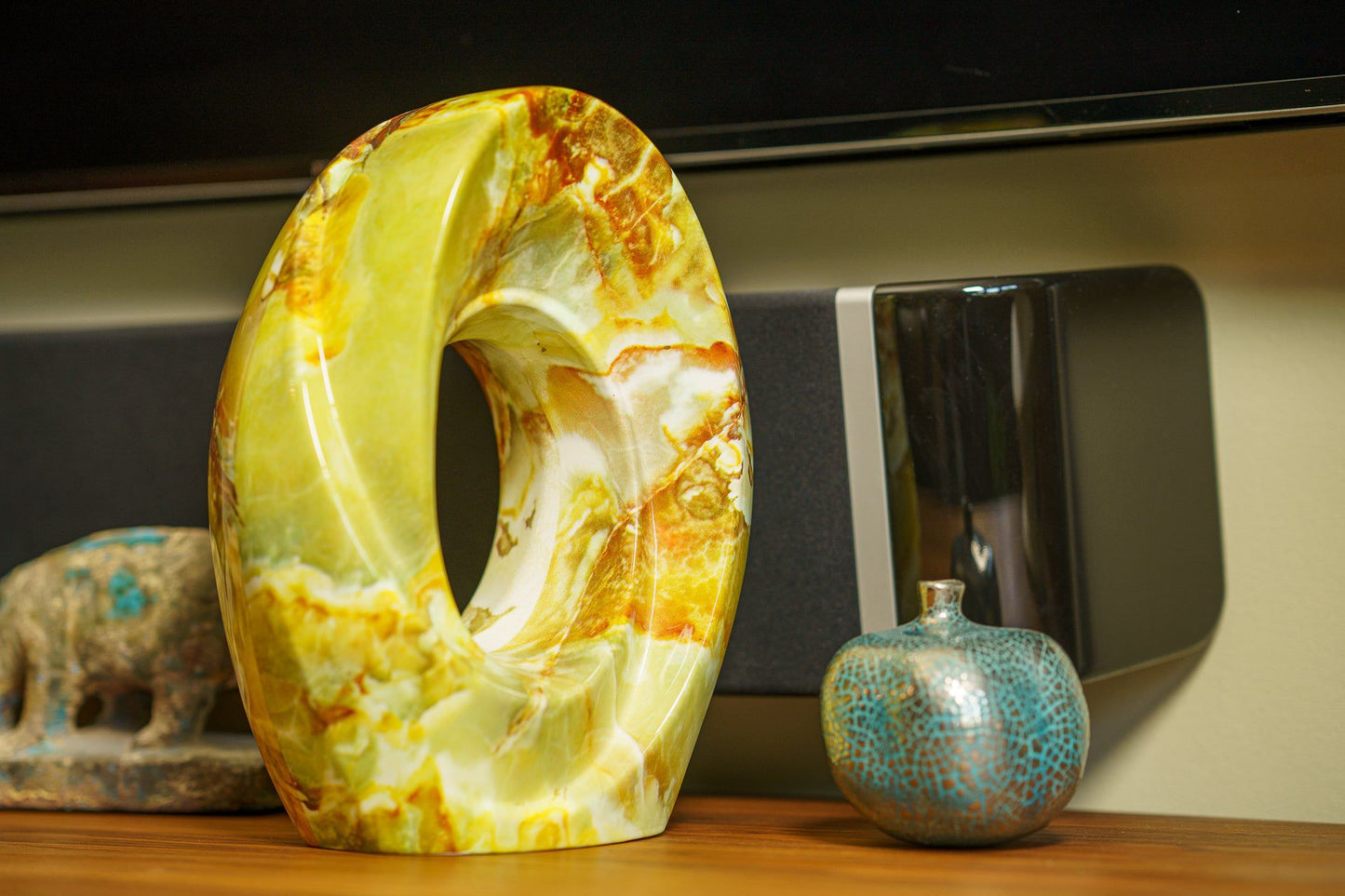 Pulvis Art Urns Exclusive Urn HydroGraphics Urn "The Passage - Onyx" - Large | Ceramic | Hydro Dipping