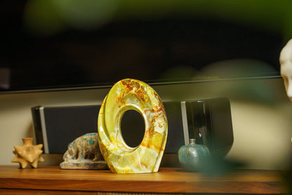 HydroGraphics Urn "The Passage - Onyx" - Large | Ceramic | Hydro Dipping - Pulvis Art Urns