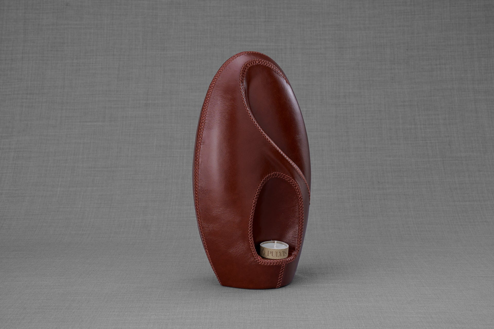 Leather Cremation Urn for Ashes "Eternity" - Genuine Leather - Pulvis Art Urns