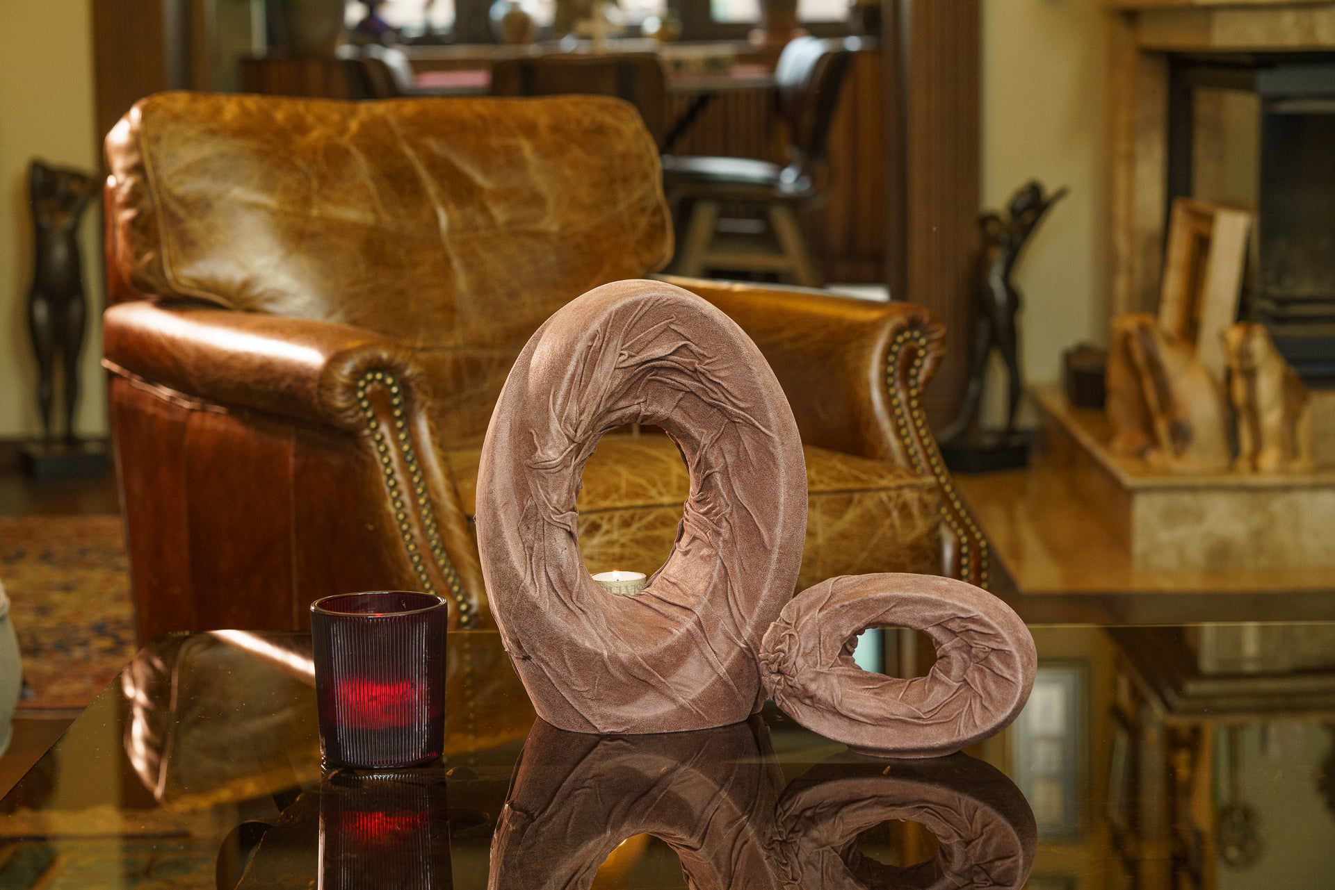 Nappa Leather Cremation Urn "The Passage" - Exclusive Edition - Pulvis Art Urns