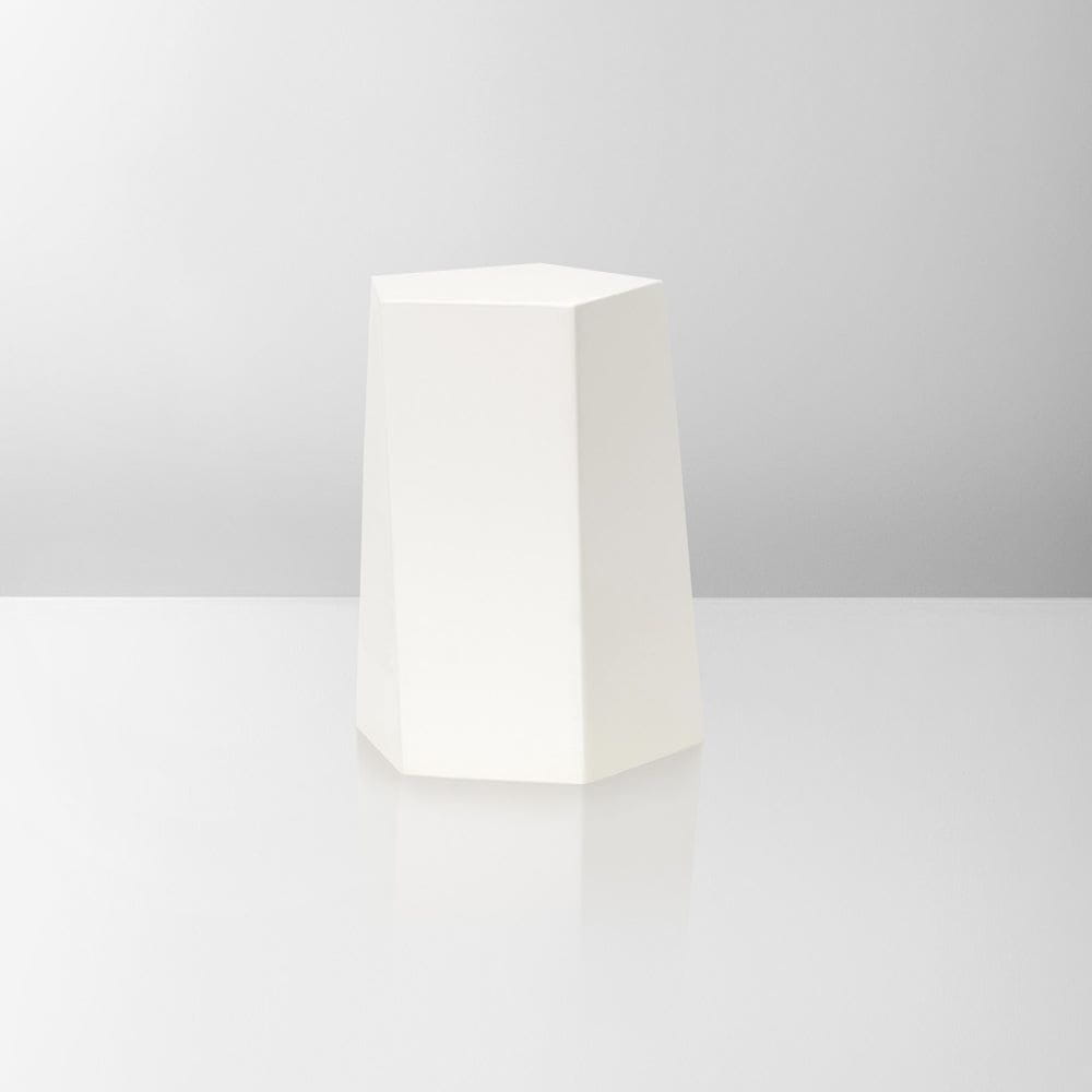 Handmade Urn "Crystal" - Stainless Steel | Cream Matte - Pulvis Art Urns