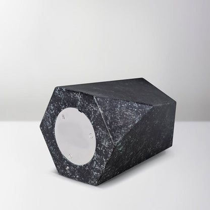 Handmade Urn "Crystal" - Stainless Steel | Dark Granite - Pulvis Art Urns