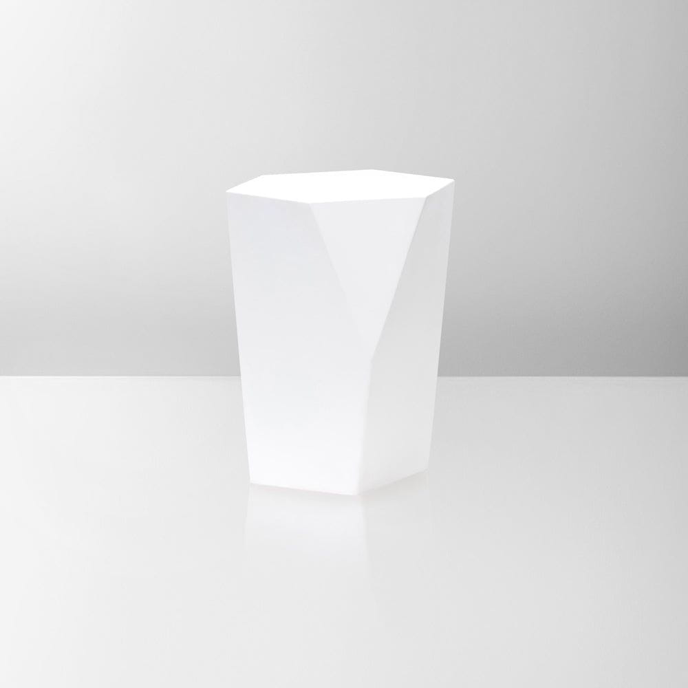 Handmade Urn "Crystal" - Stainless Steel | Matte White - Pulvis Art Urns