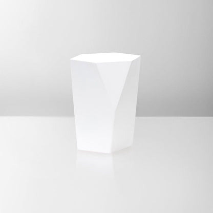 Handmade Urn "Crystal" - Stainless Steel | Matte White - Pulvis Art Urns