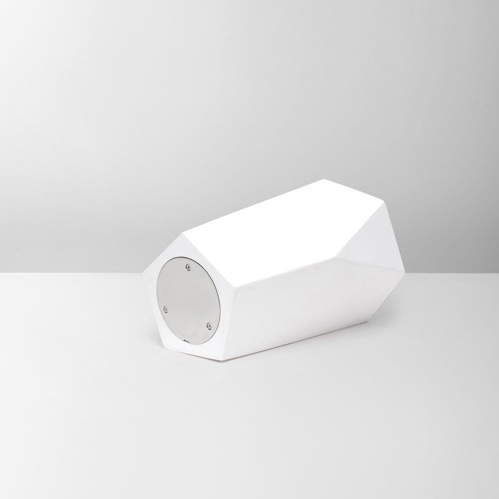 Handmade Urn "Crystal" - Stainless Steel | Matte White - Pulvis Art Urns