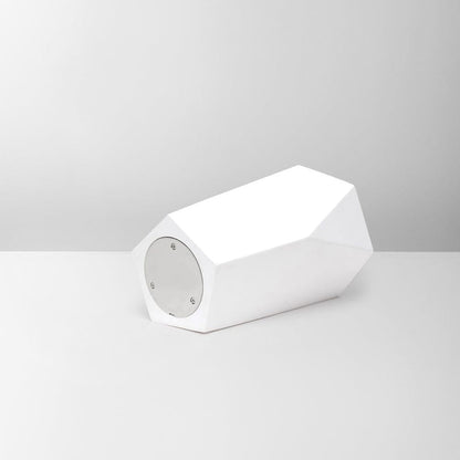 Handmade Urn "Crystal" - Stainless Steel | Matte White - Pulvis Art Urns