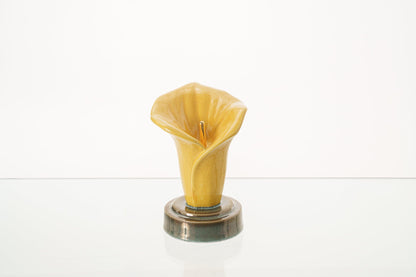 Calla Lily Keepsake Urn - Amber Yellow | Ceramic - Pulvis Art Urns