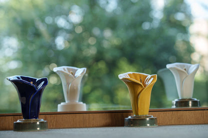 Calla Lily Keepsake Urn - Amber Yellow | Ceramic - Pulvis Art Urns